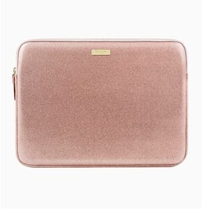 Kate Spade Metallic Rose Gold Glitter 13 In Laptop Case